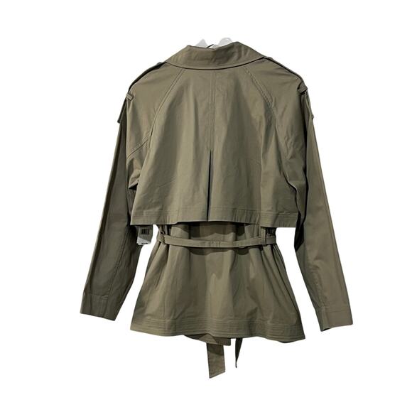 VELVET BY GRAHAM & SPENCER WOMENS SMALL NANCY COTTON BLEND TRENCH COAT KHAKI NEW - Picture 5 of 15